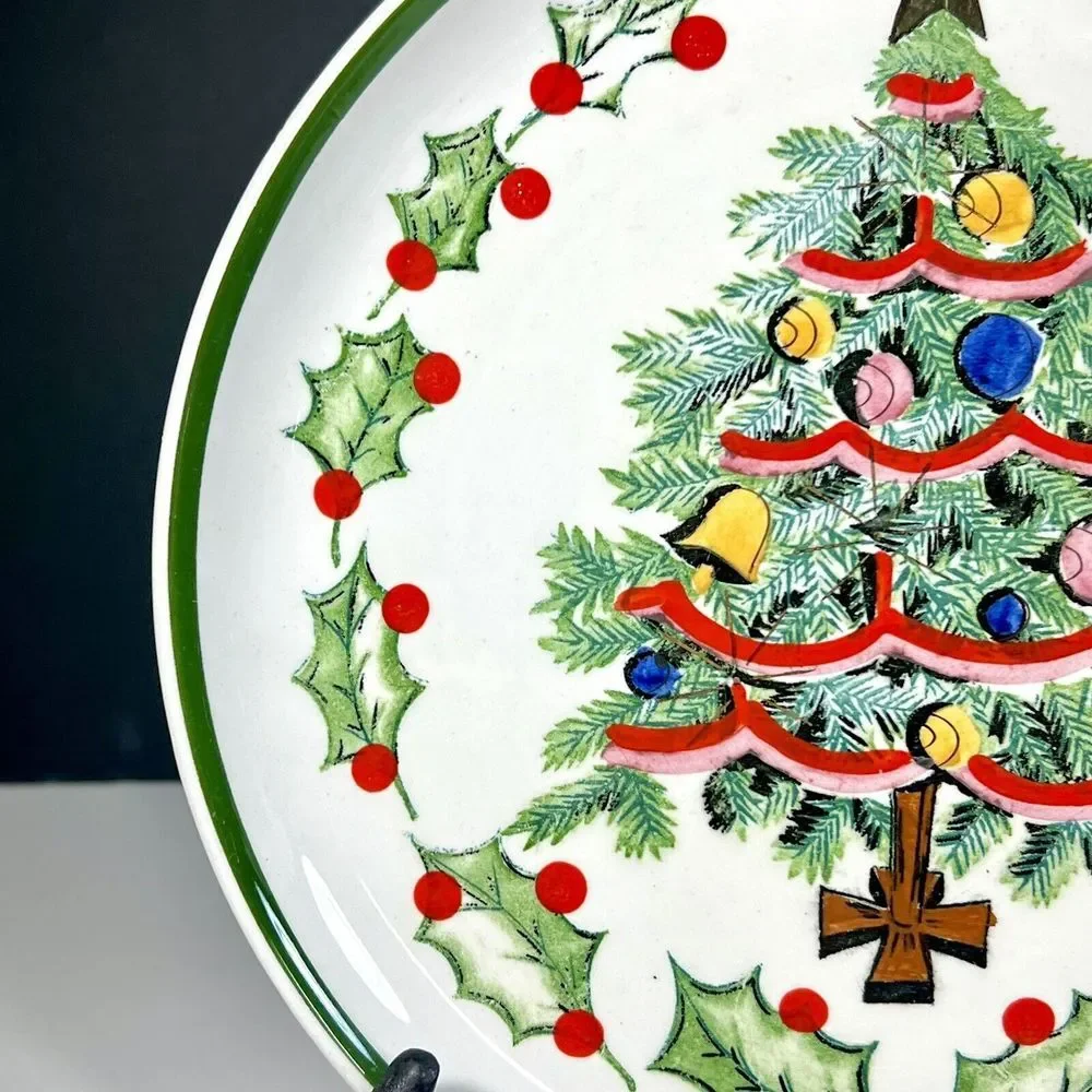 Vintage 1950's Geo Z.‎ Lefton Christmas Tree Plate 8
